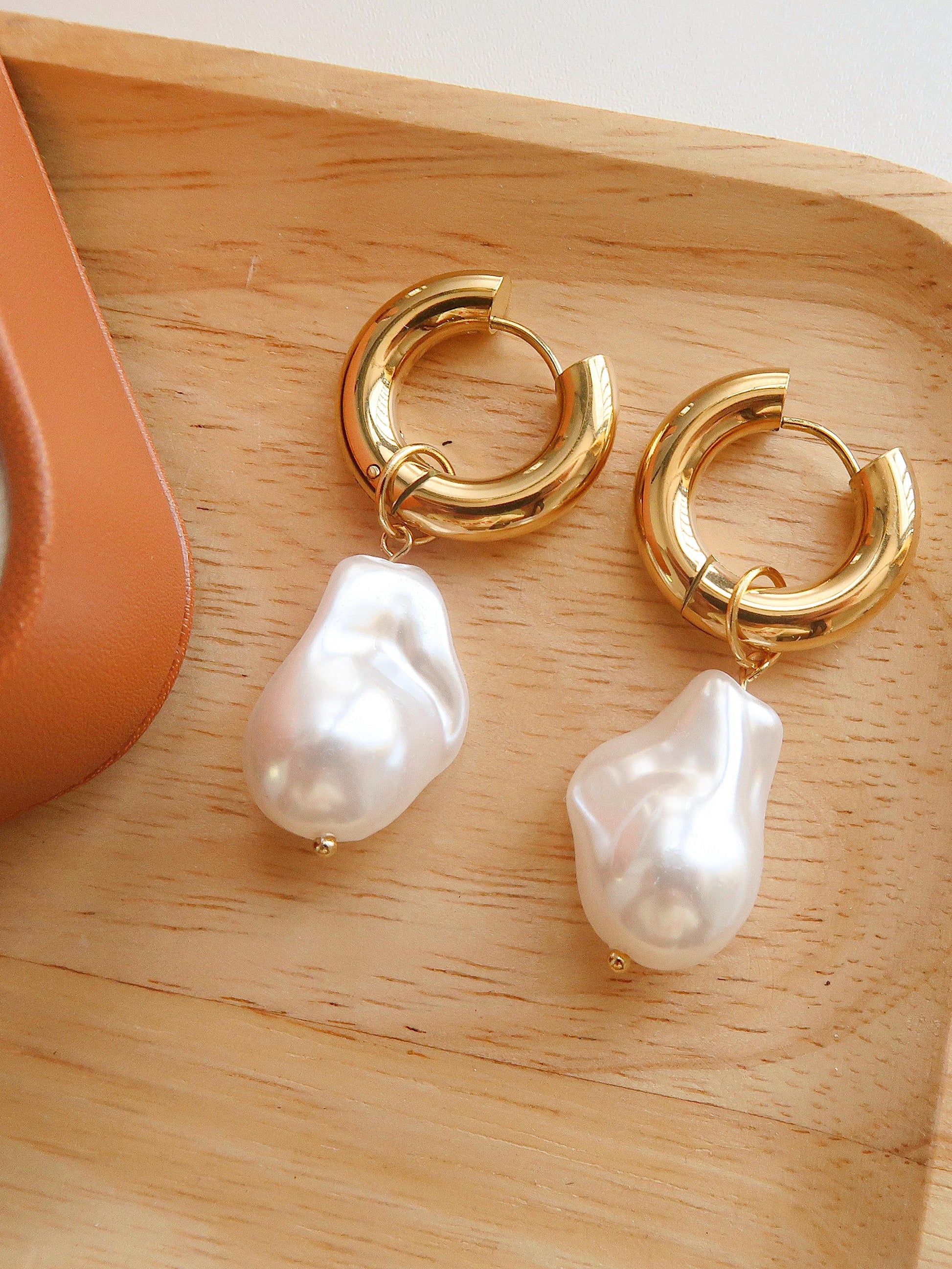 Oceana- Statement Large Pearl Non-tarnish Earring