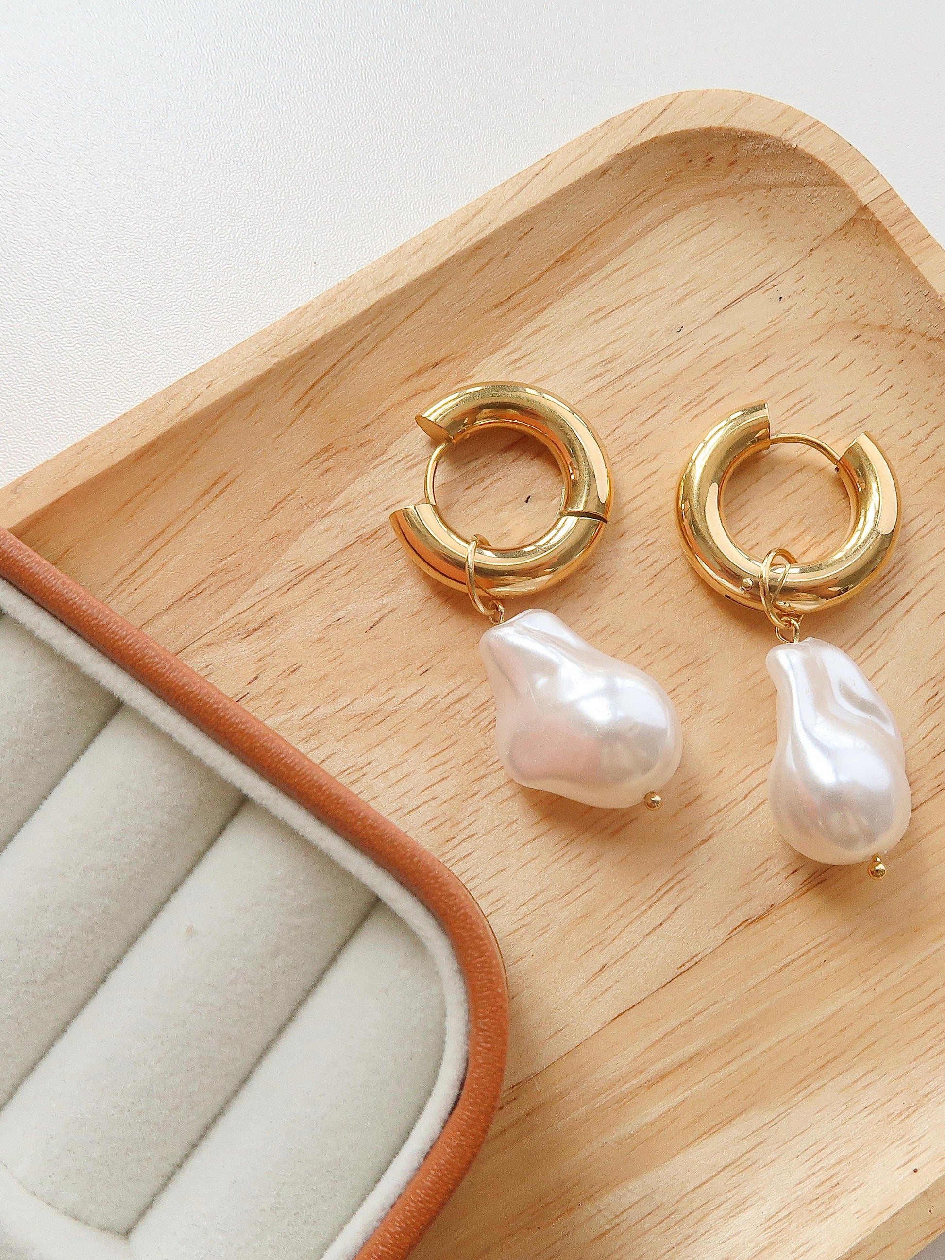 Oceana- Statement Large Pearl Non-tarnish Earring