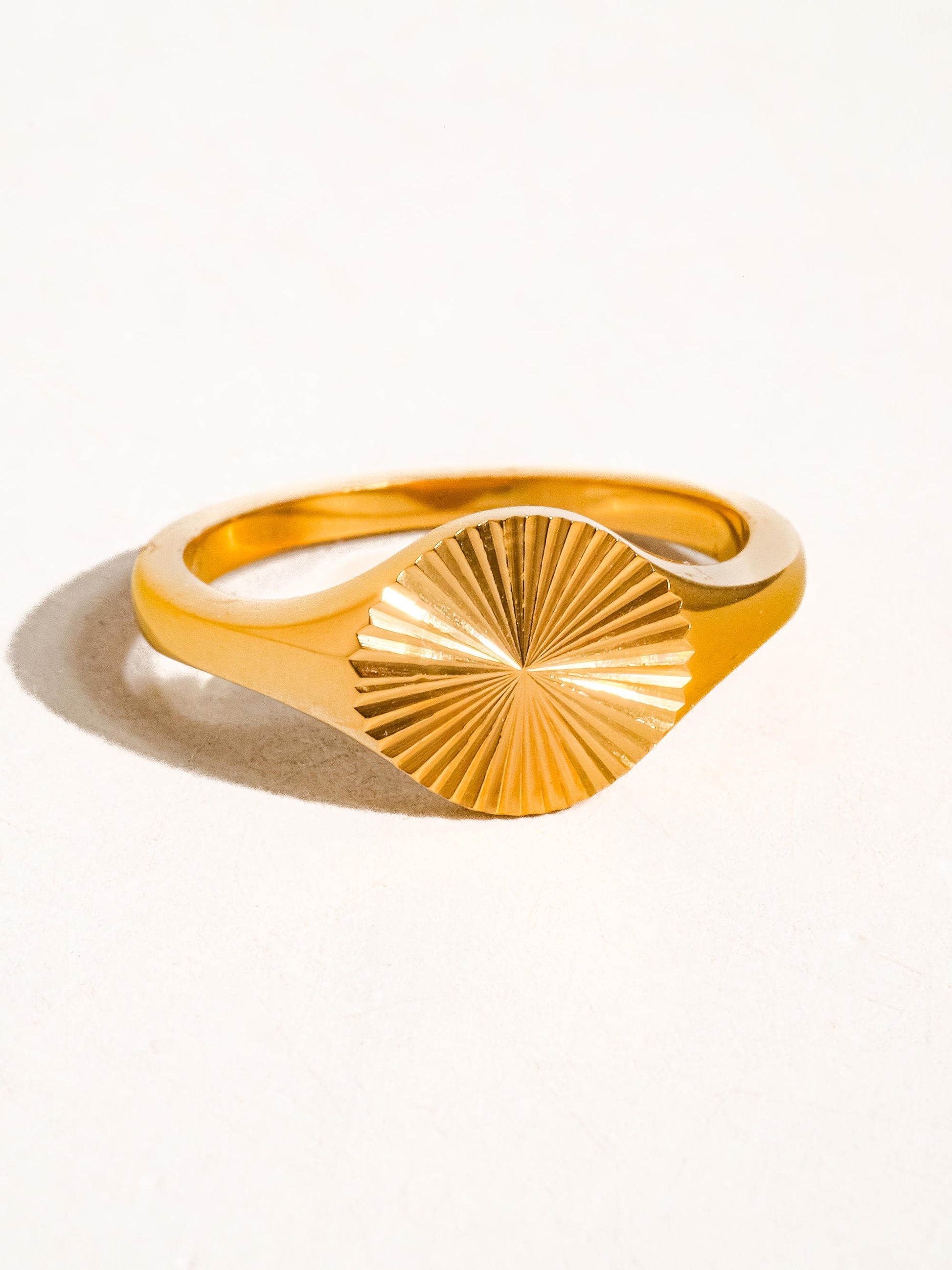 Sunny 18k Gold Modern Signet Ring