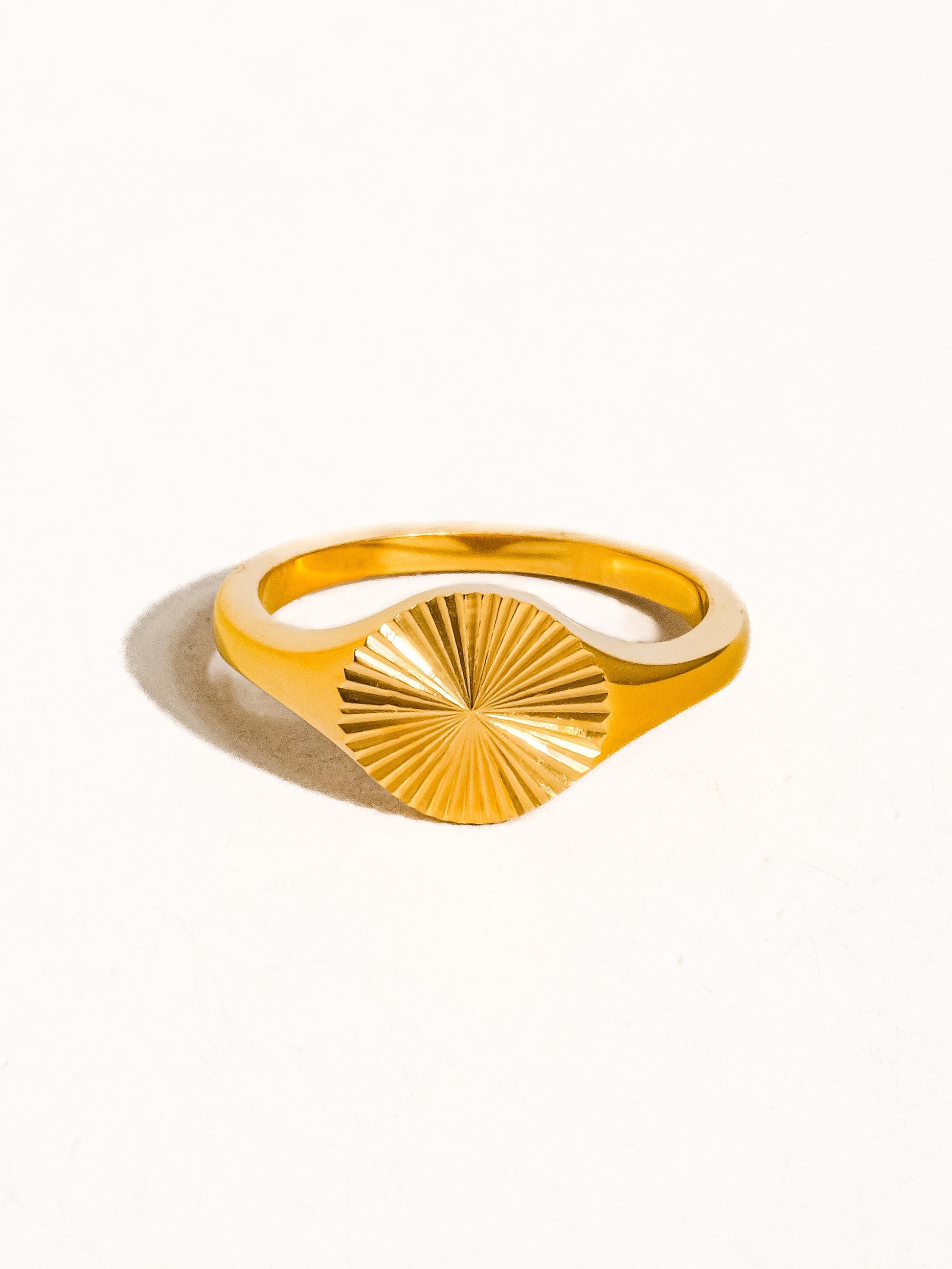 Sunny 18k Gold Modern Signet Ring