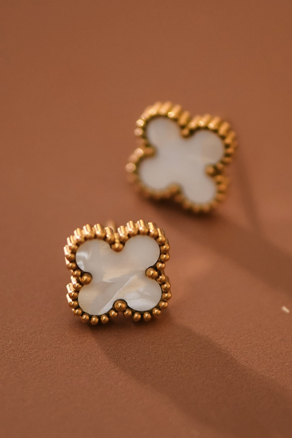 Mia Clover 18k Waterproof Stainless Steel Studs
