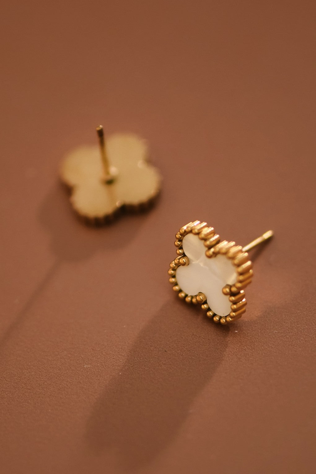 Mia Clover 18k Waterproof Stainless Steel Studs